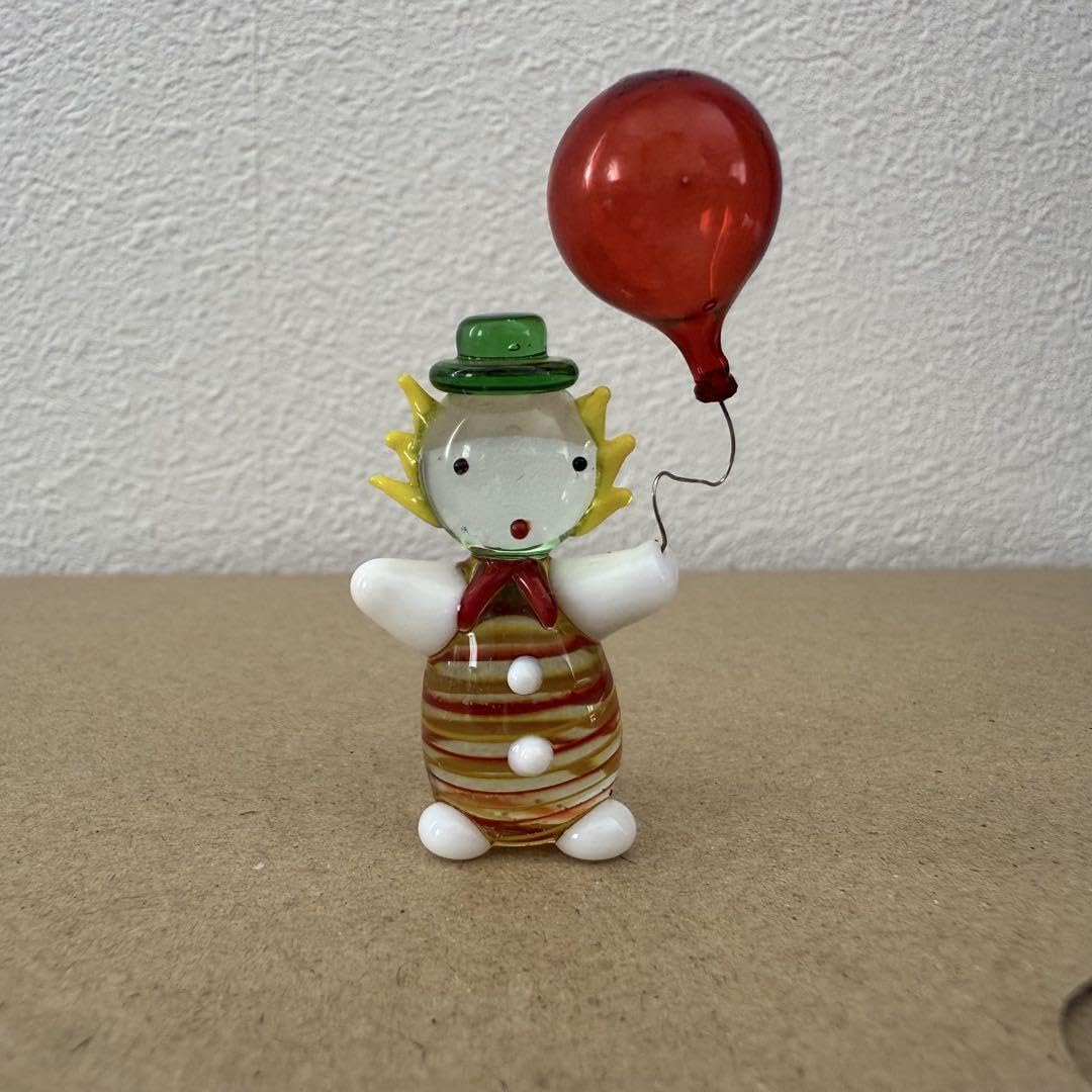 Amazon.co.jp: ガラス細工 ピエロ ミニチュア インテリア 置物